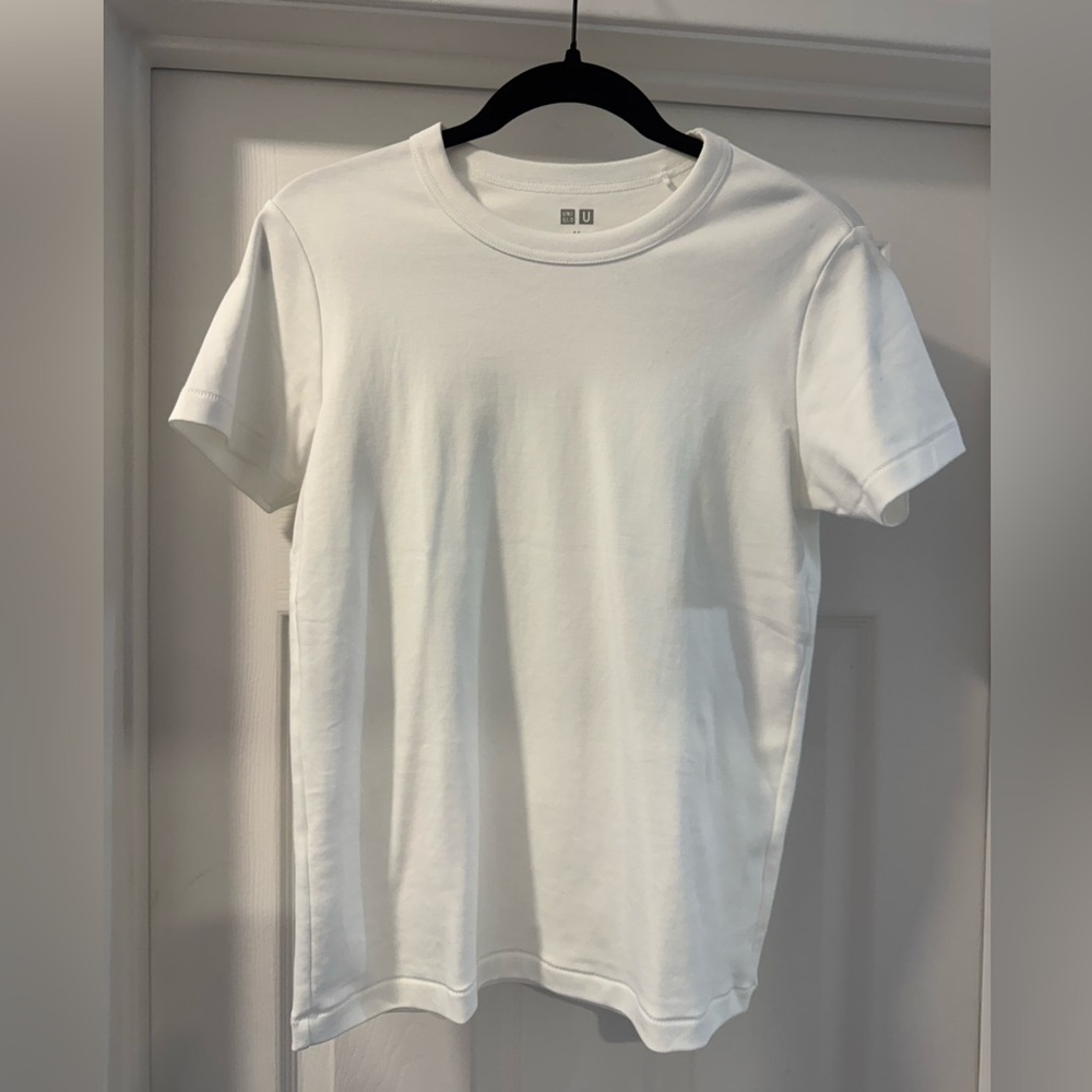 Uniqlo White Short Sleeve Crew T-Shirt